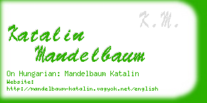 katalin mandelbaum business card
